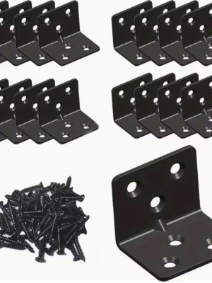 Heavy Duty Black Stainless Steel L Shaped Corner Brackets 70pcs