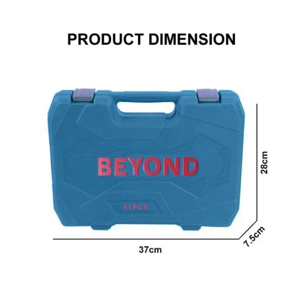 BEYOND 61pcs Combination Socket Wrench Set Ratchet Spanner Tools Set Box Set